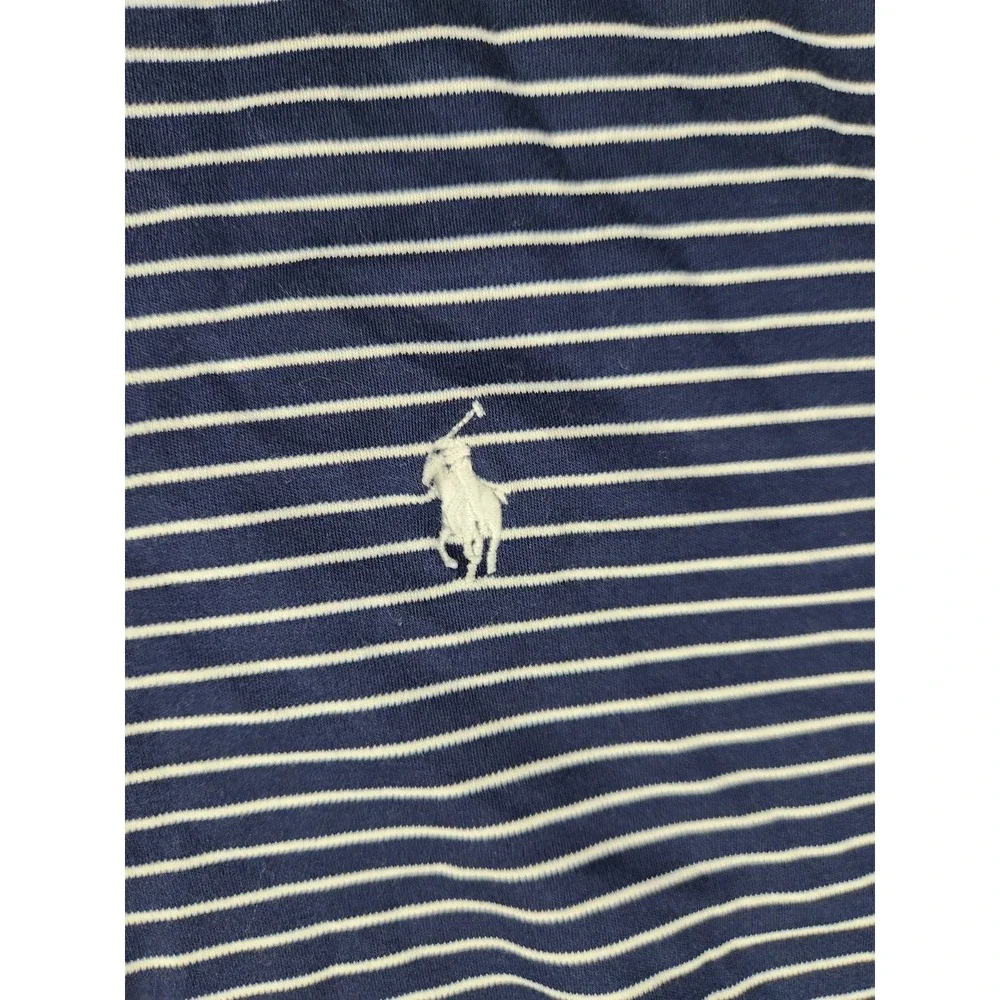 Polo Ralph Lauren Polo Shirt XL Men Navy Blue‎ And White Pony